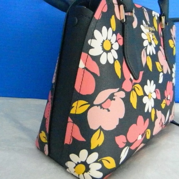 NWT KATE SPADE NEW YORK DARCY ROAD TRIP FLORA BLUE MULTI SMALL SATCHEL/BAG K6108 - Picture 6 of 12